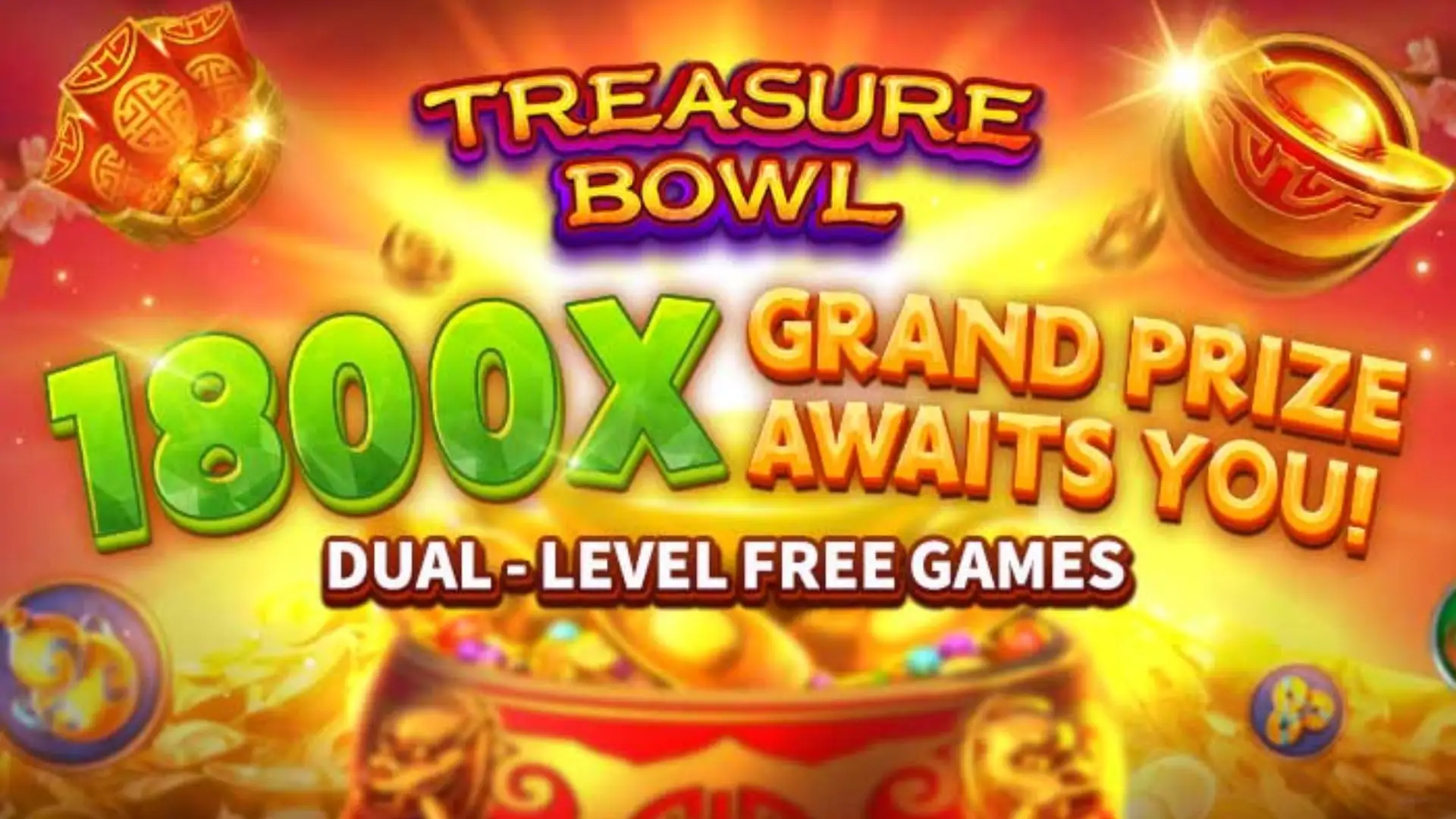 Multiplicadores Treasure Bowl grinpg - 7777x Máximo com Tigela Dourada